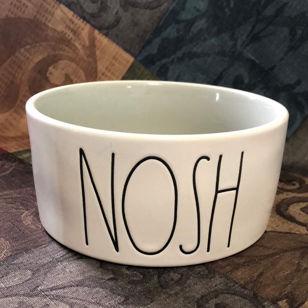 🐶Rae Dunn🐶White Dog Bowl - NOSH
